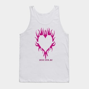 happy valentine love day 2020 burning heart t-shirt Tank Top